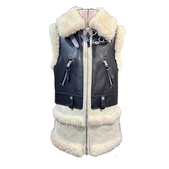 Coach Shearling Coat Vest - Picture 2 of 16